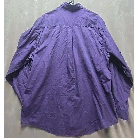 Carhartt Blue mens button up long sleeve collar casual top XL - Picture 4 of 5